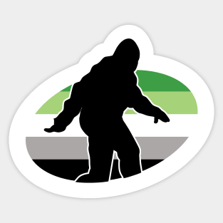 Aromantic Bigfoot Cryptid Pride Sticker